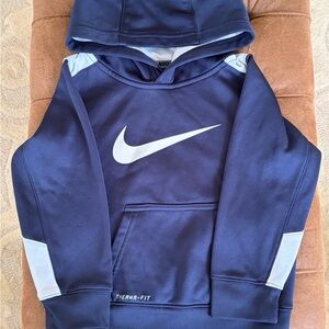 Nike Kids Dark Blue and White Hoodie